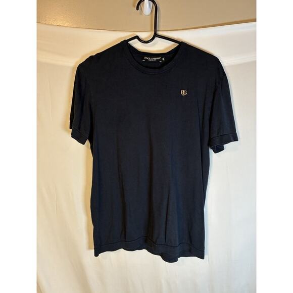 Dolce&Gabbana Other - Dolce & Gabbana Men's Short Sleeve T-Shirt Navy , Size 48 Medium Silk Logo